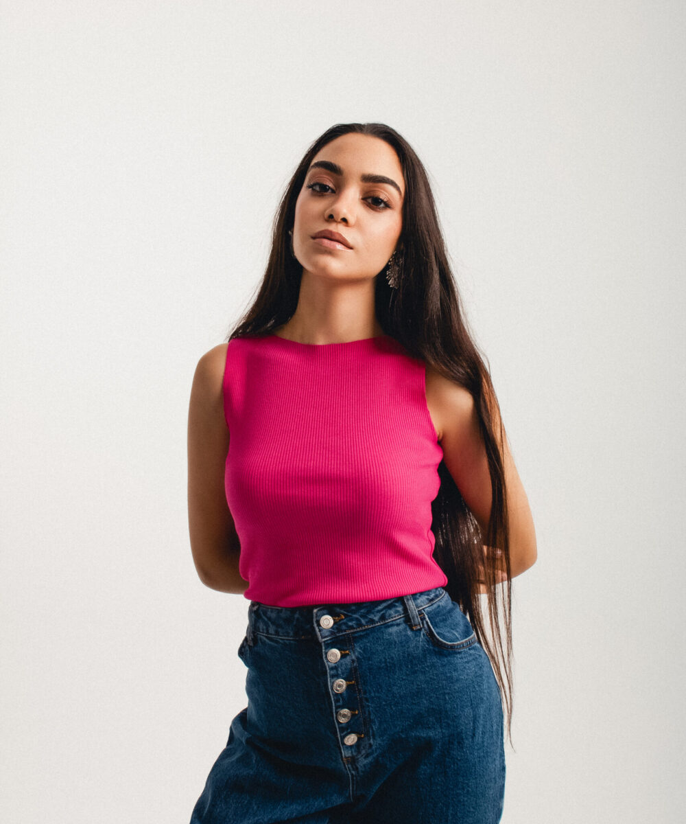 Pink Ribbed  Tank Top - Image 5