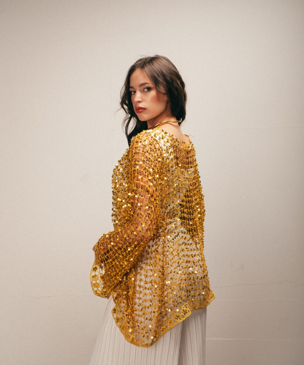 Shimmery Summer Net Top (Gold) - Image 3