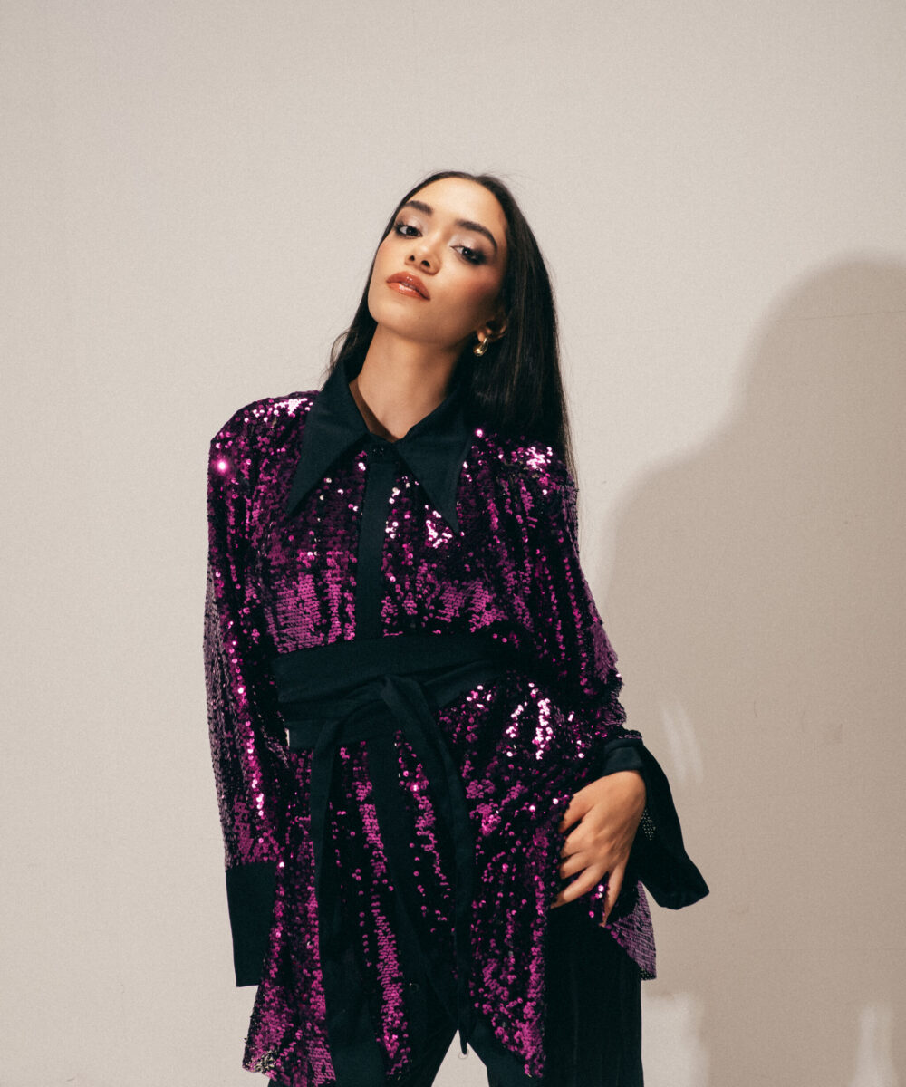 The Night Glam Top in Magenta - Image 5