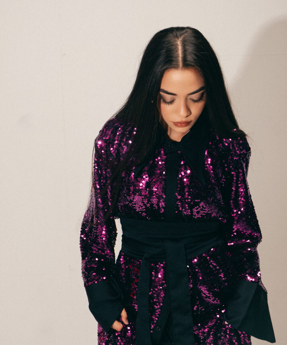 The Night Glam Top in Magenta - Image 3