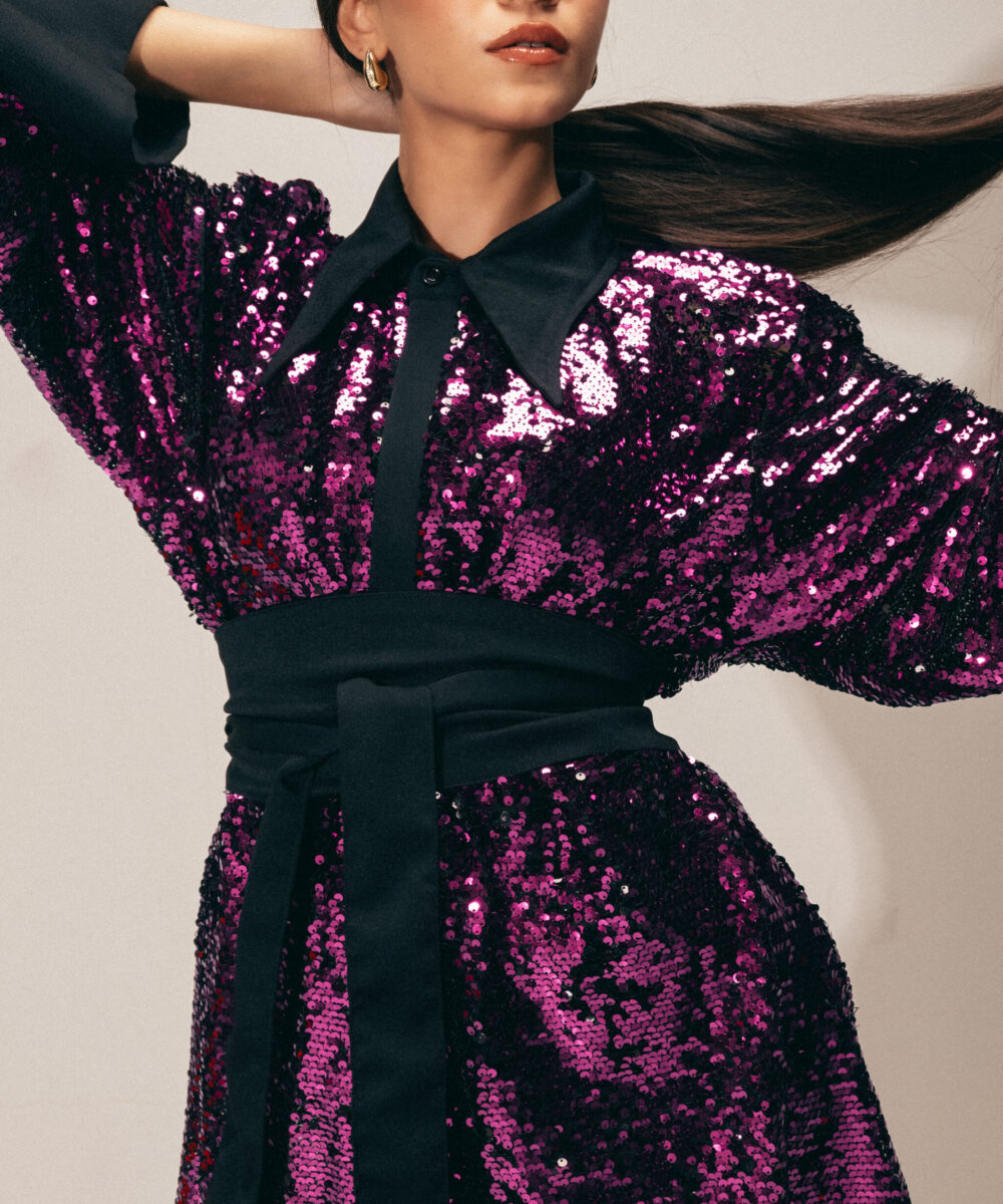The Night Glam Top in Magenta - Image 2