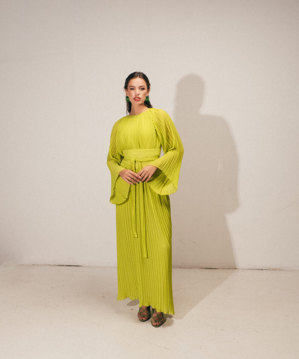 The Gaia Dress in Apple Green - Image 13