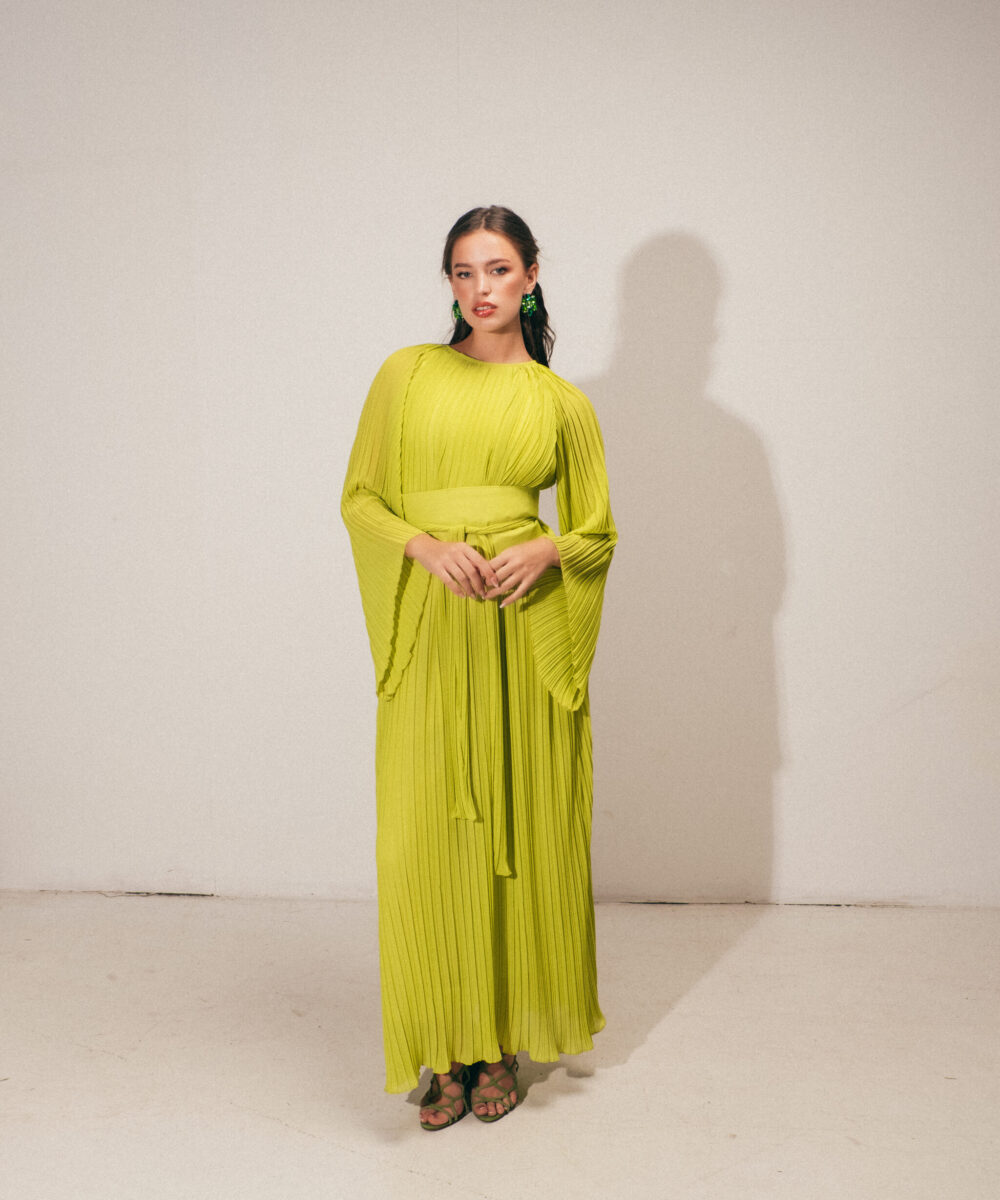 The Gaia Dress in Apple Green - Image 10