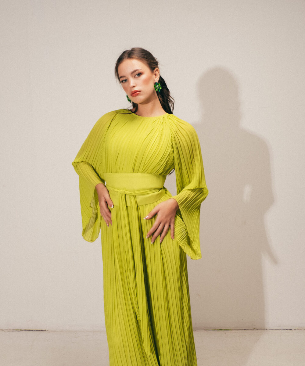 The Gaia Dress in Apple Green - Image 9