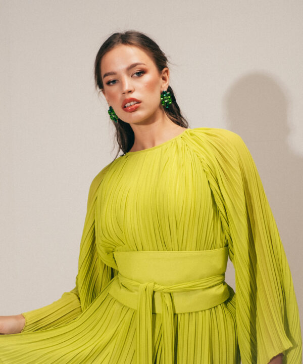 The Gaia Dress in Apple Green