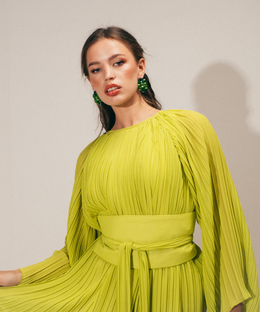 The Gaia Dress in Apple Green - Image 8
