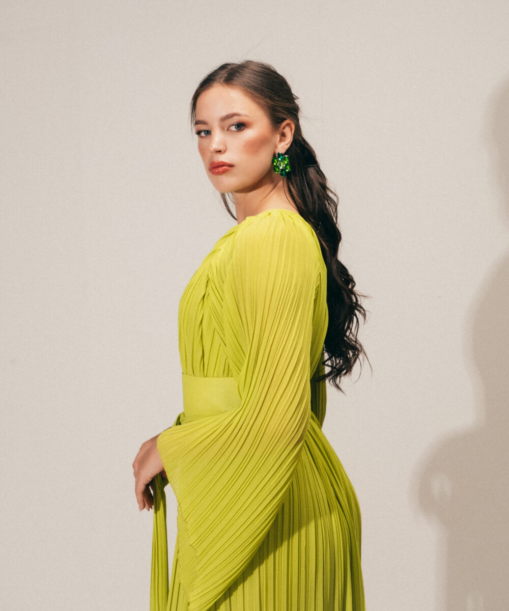The Gaia Dress in Apple Green - Image 6