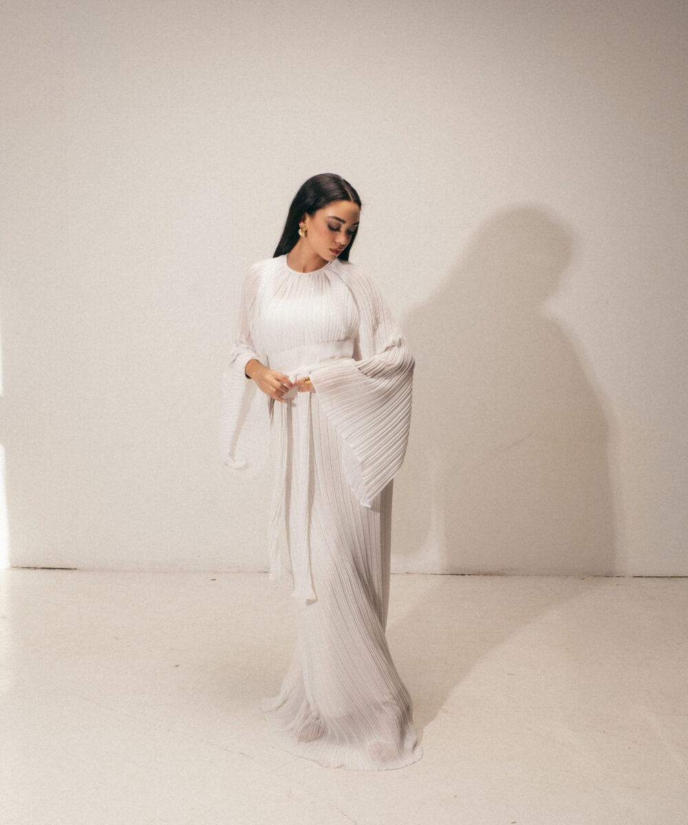 The Gaia Dress in White - Image 3