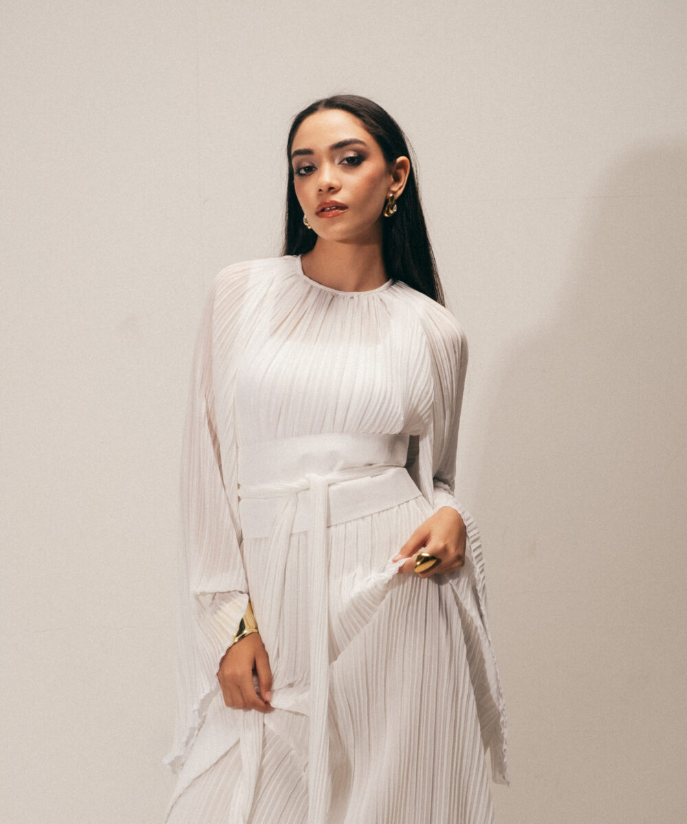 The Gaia Dress in White - Image 4