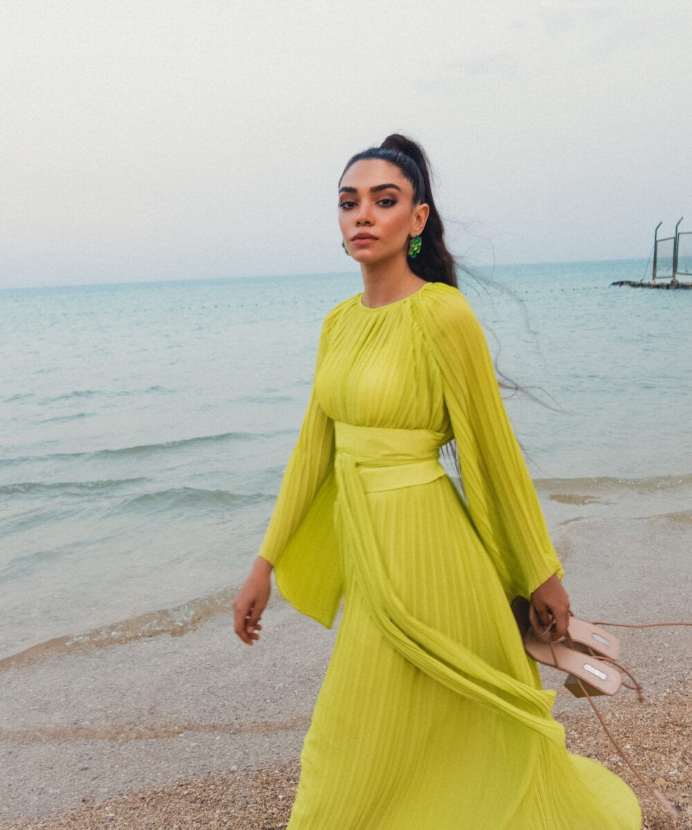 The Gaia Dress in Apple Green - Image 4