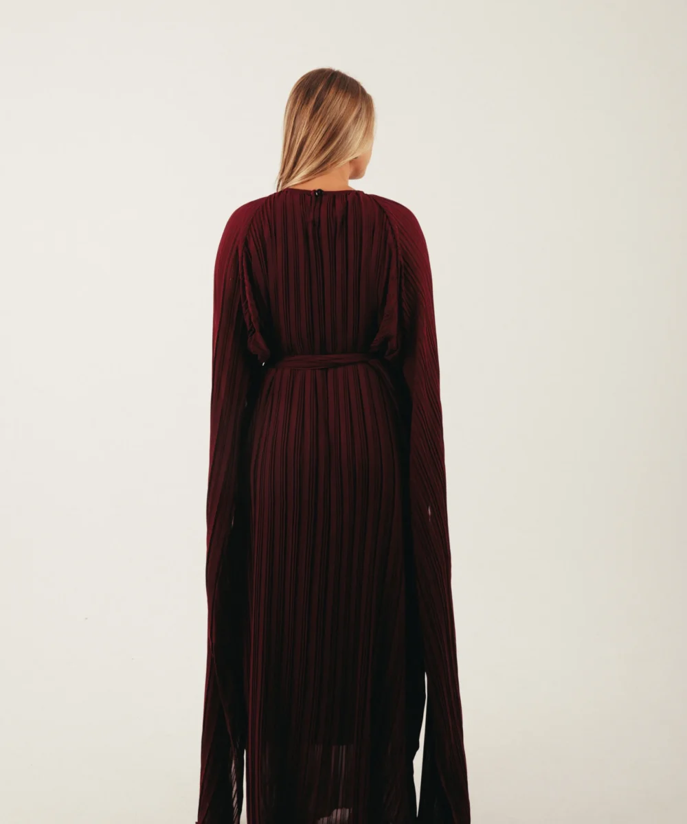 The Gaia Cape Dress in Firebrick - Image 5