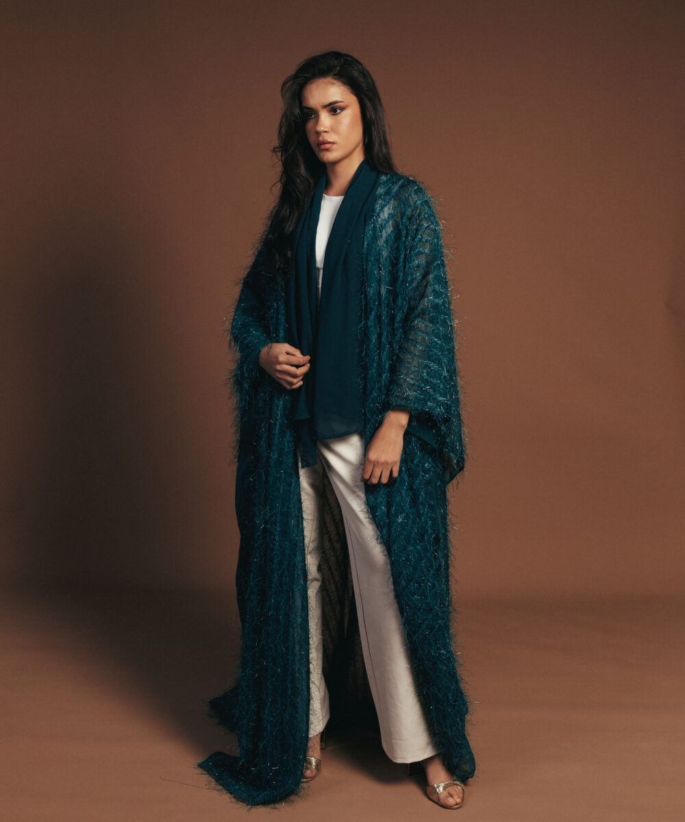 The Sparkle Butterfly Kaftan (Teal – Red – Beige)