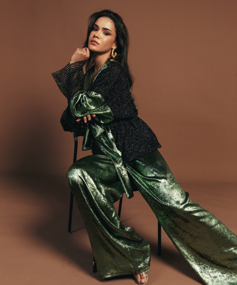 Green Lurex Kimono - Image 4