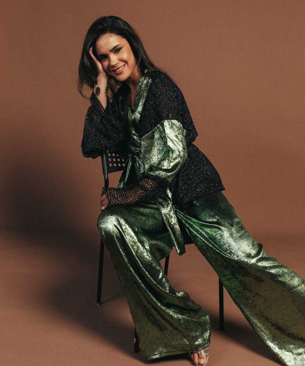 Green Lurex Kimono - Image 5