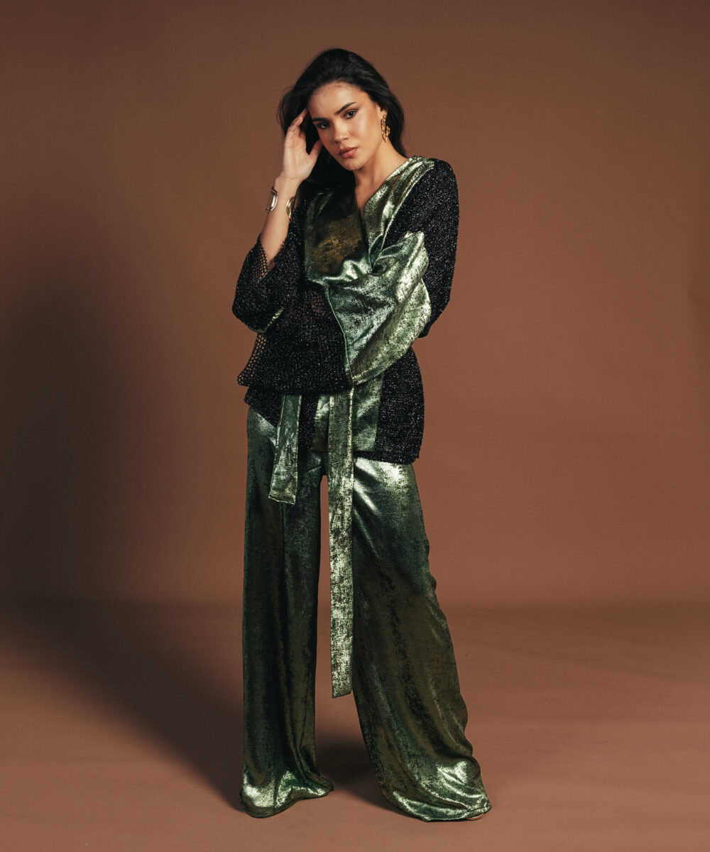 Green Lurex Kimono - Image 7