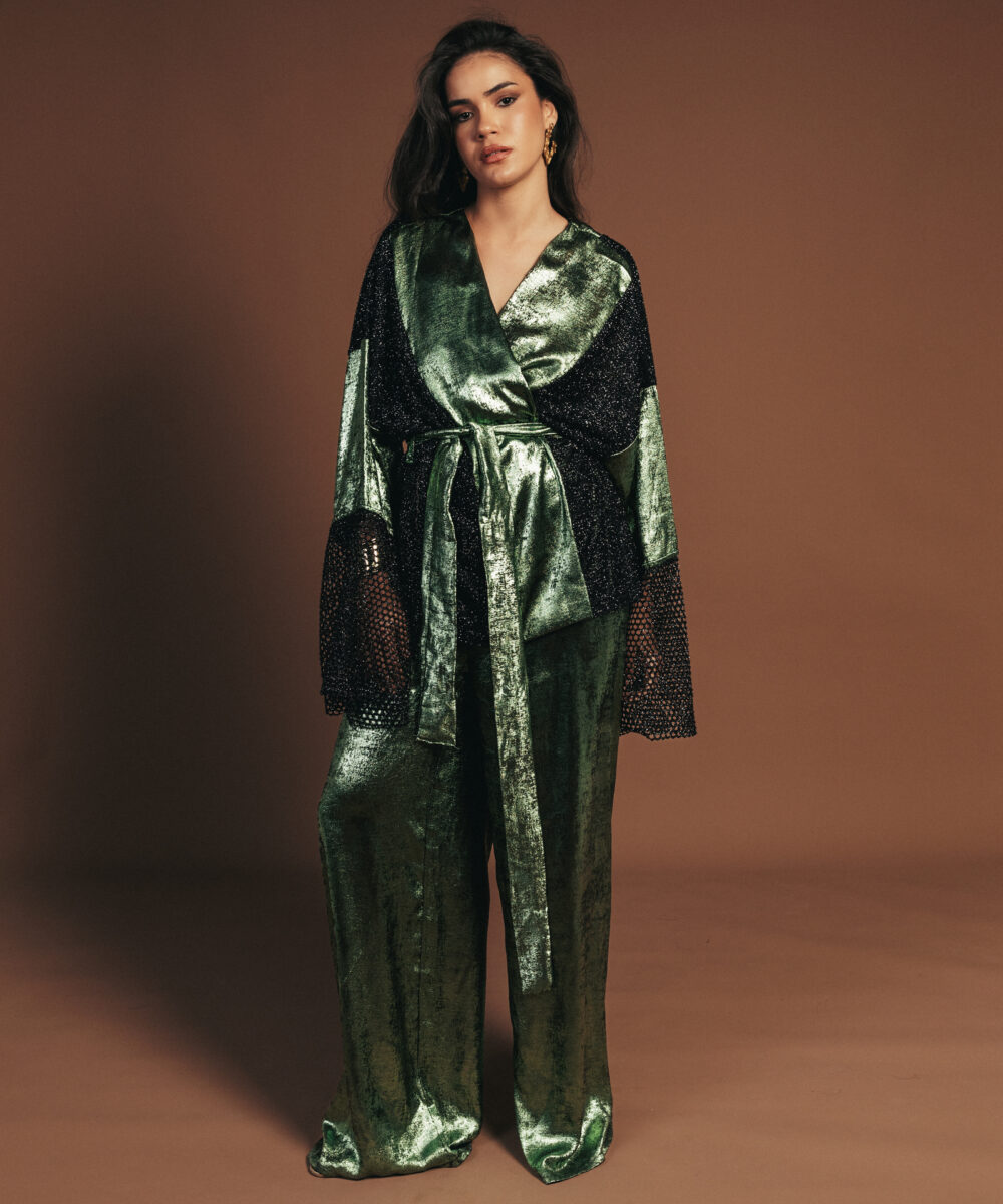 Green Lurex Kimono - Image 8