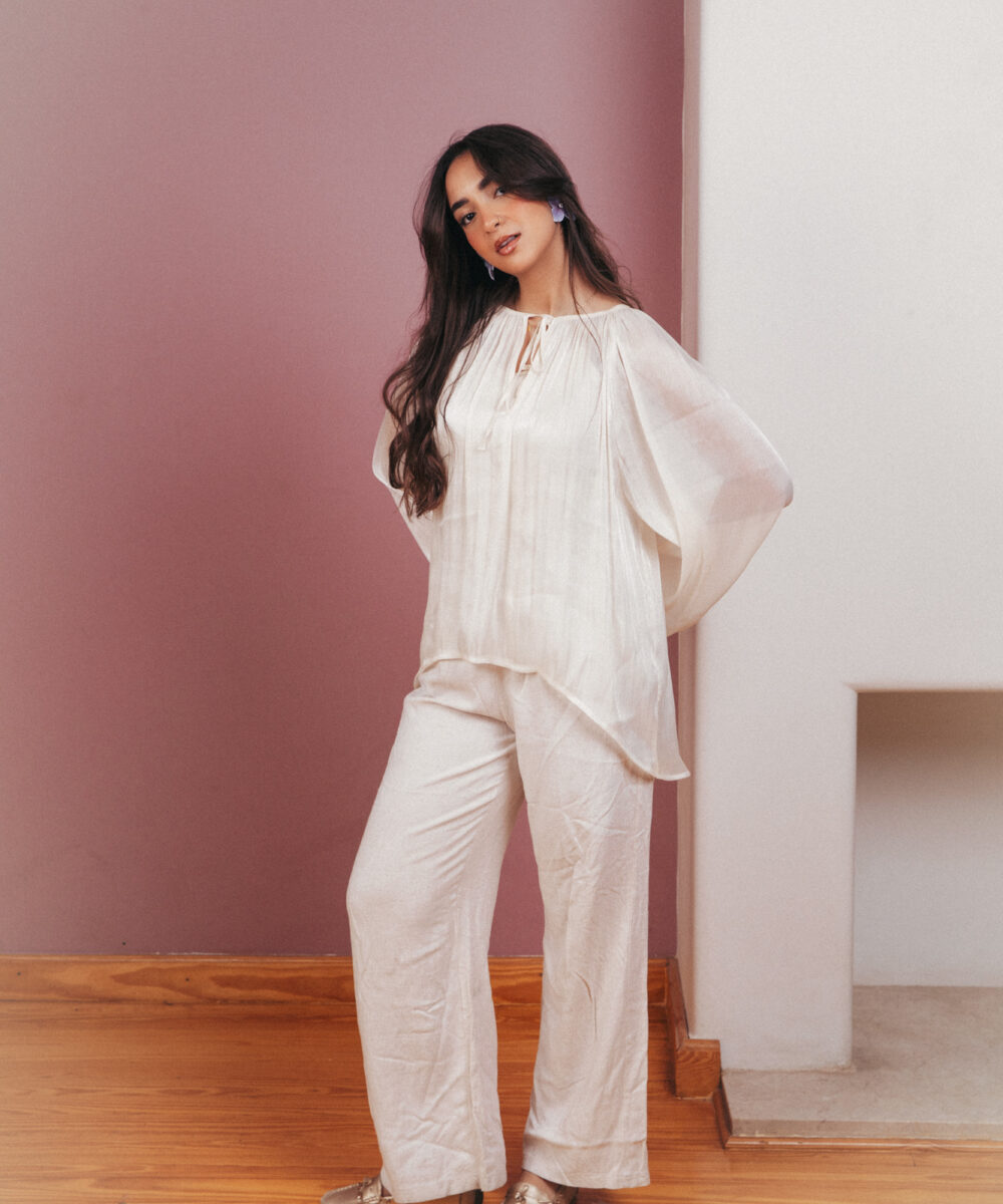 The Luxe Serenity Top - Creme - Image 11