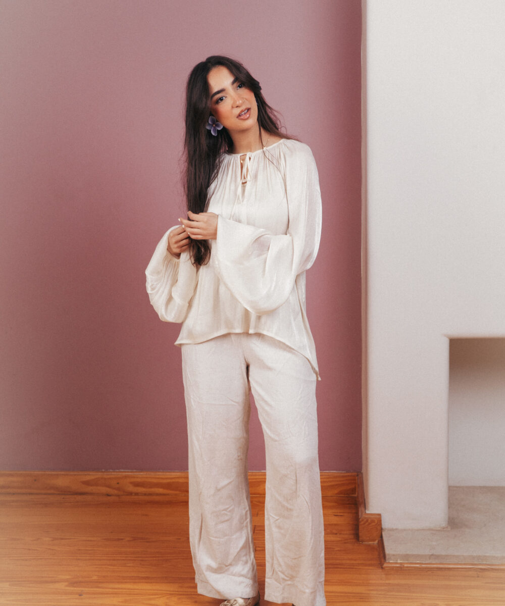 The Luxe Serenity Top - Creme