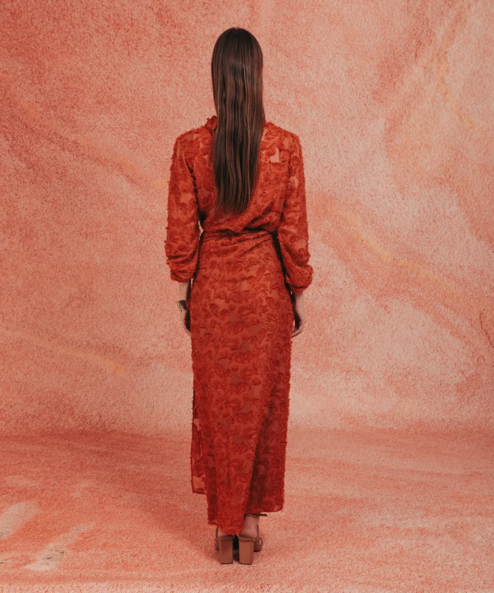 Latina Draped Set- Peach - Image 4