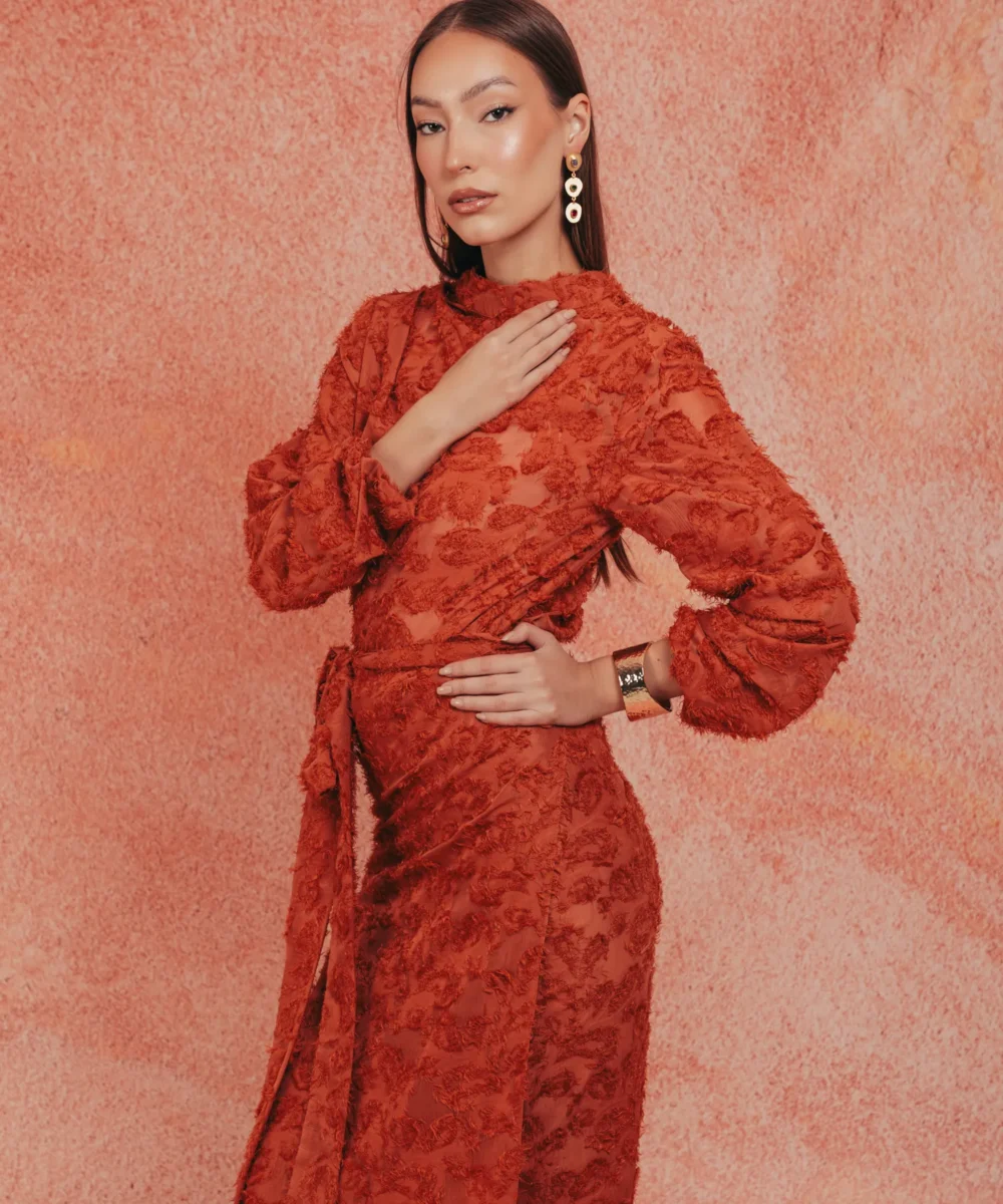 Latina Draped Set- Peach - Image 14