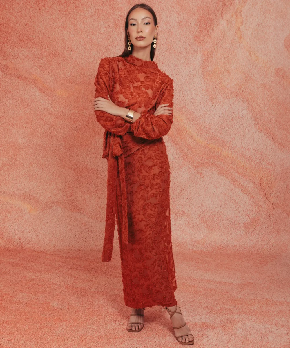 Latina Draped Set- Peach - Image 9