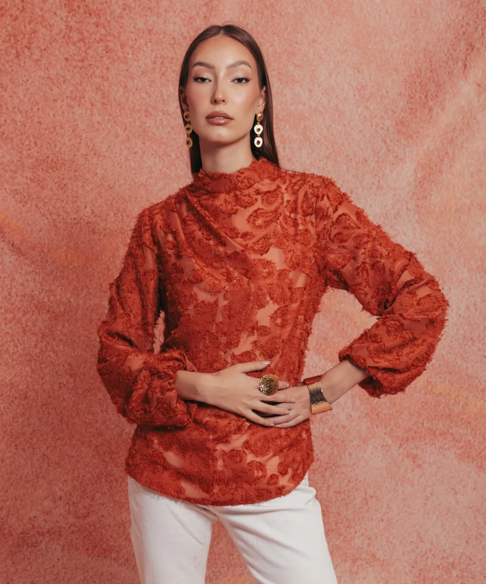 Latina Draped Set- Peach - Image 7