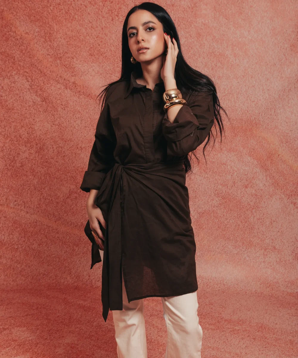 Brown Hues Wrap Top - Image 9
