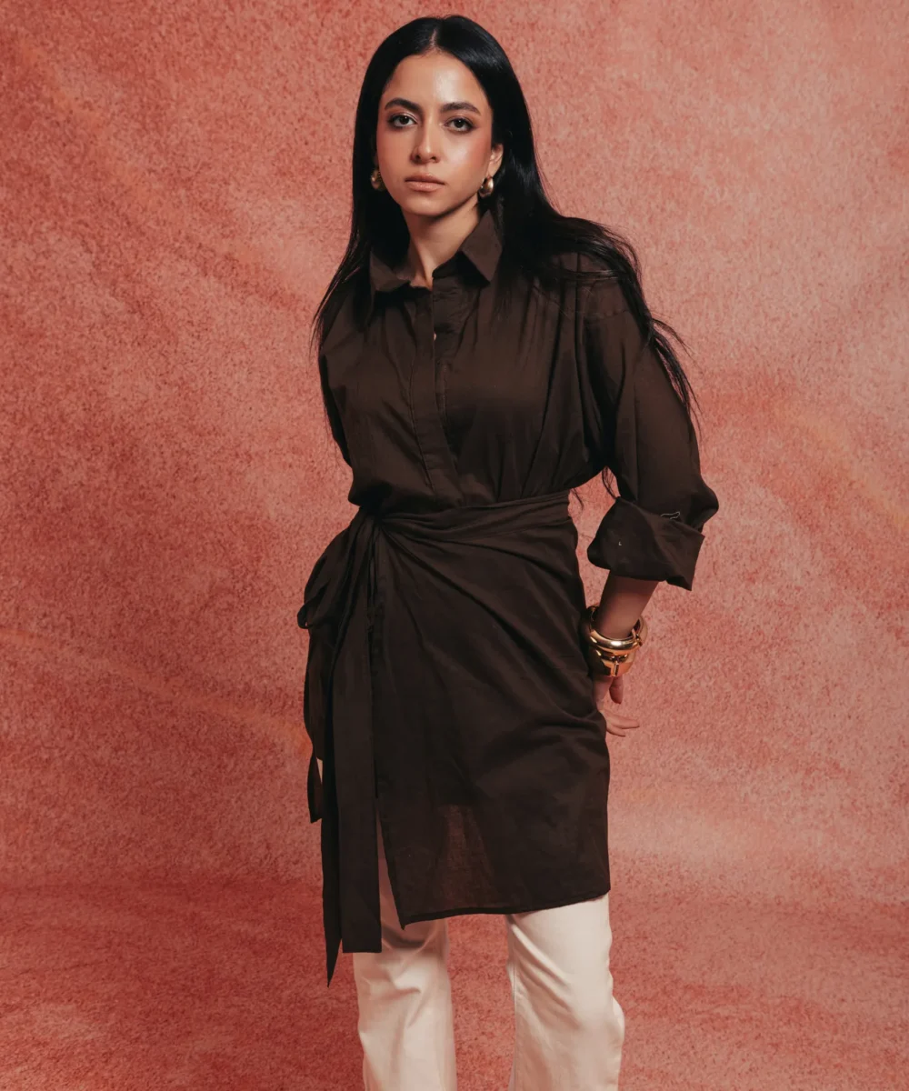 Brown Hues Wrap Top - Image 8