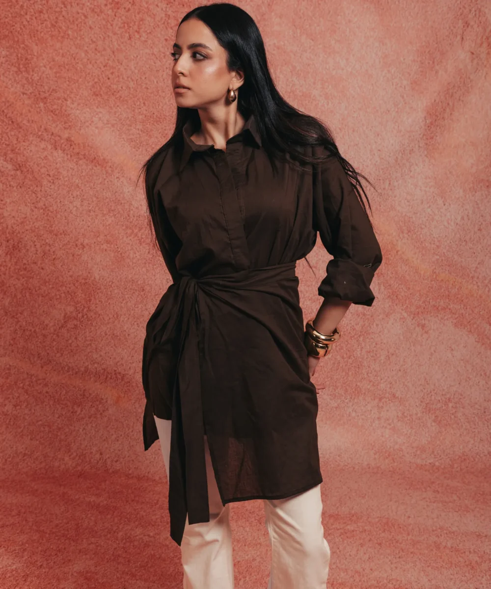 Brown Hues Wrap Top - Image 7