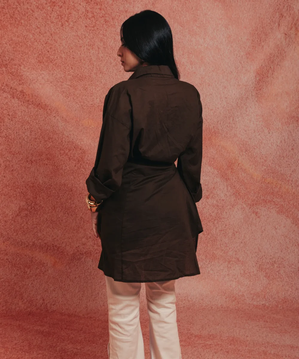 Brown Hues Wrap Top - Image 2