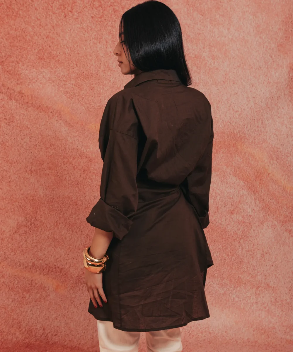 Brown Hues Wrap Top - Image 5
