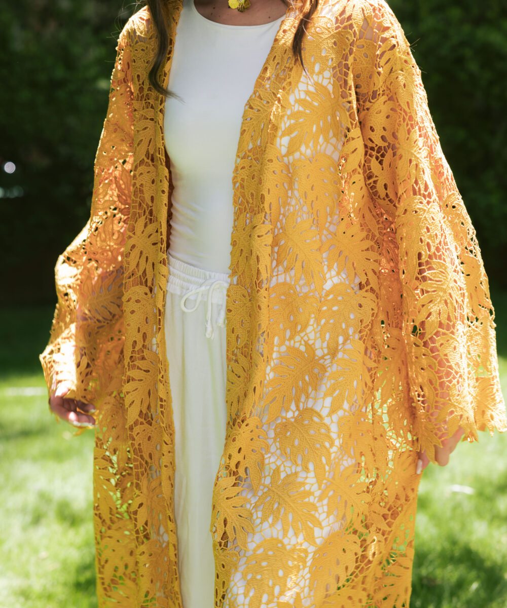 Ocre Floral Kimono - Image 14