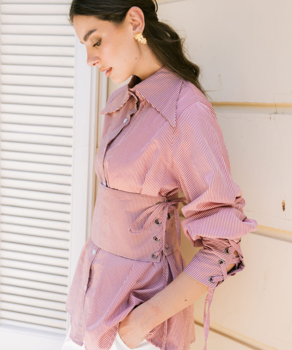 Valentina corsette poplin shirt - Image 15