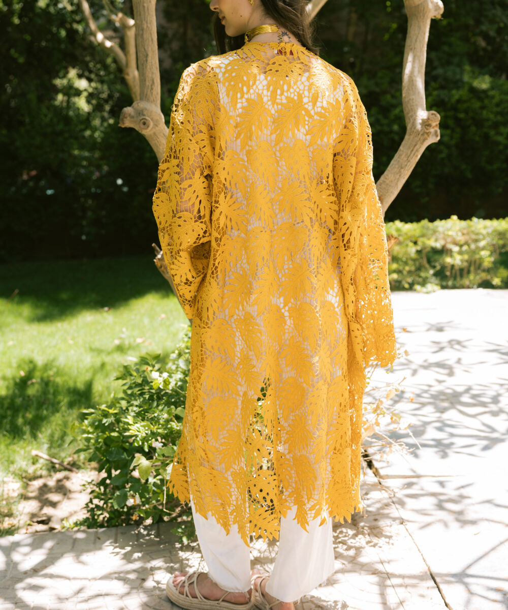 Ocre Floral Kimono - Image 11