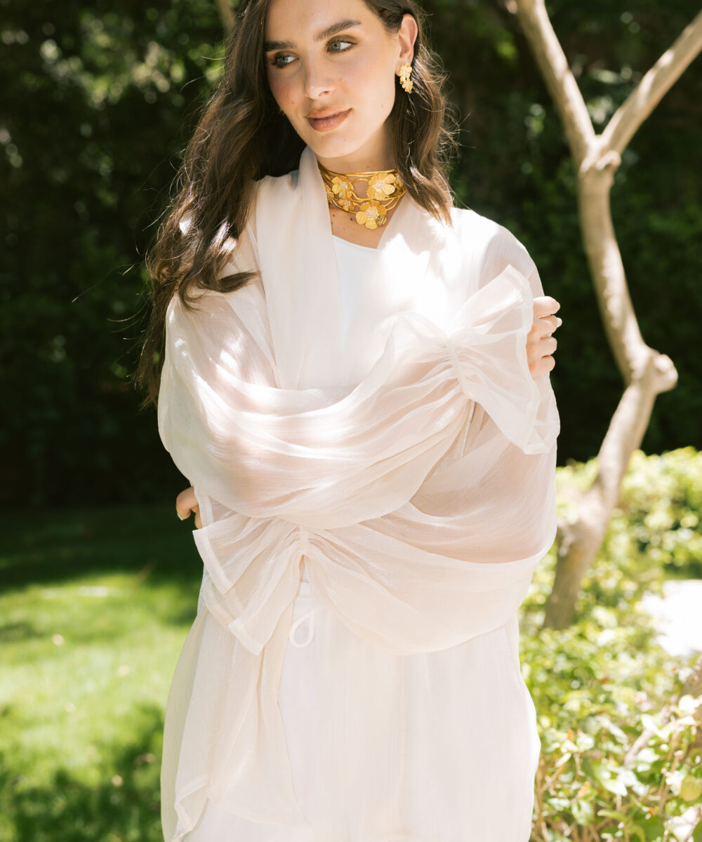 Sheer Luxe Kimono - Beige - Image 6
