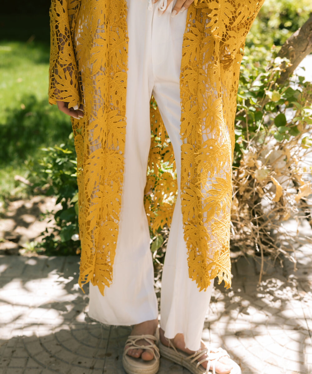 Ocre Floral Kimono - Image 8