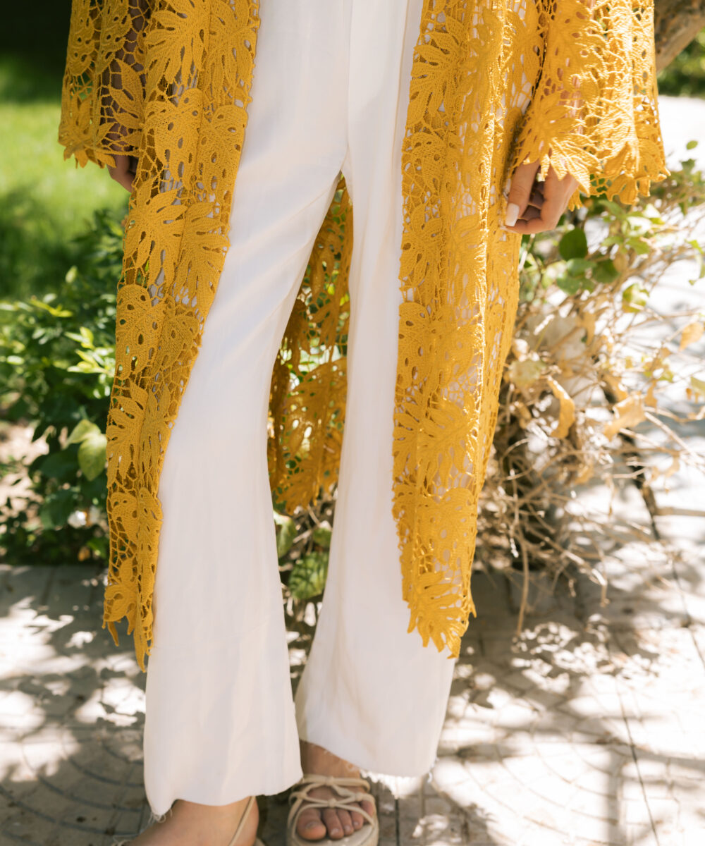 Ocre Floral Kimono - Image 9