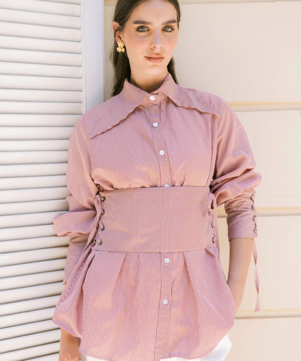 Valentina corsette poplin shirt - Image 2