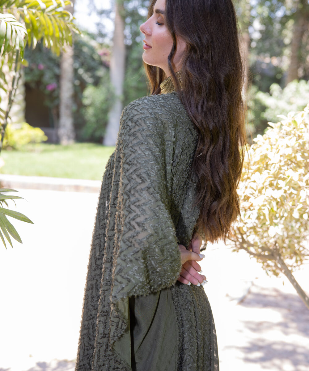 Tribal Olive Dress - Image 4