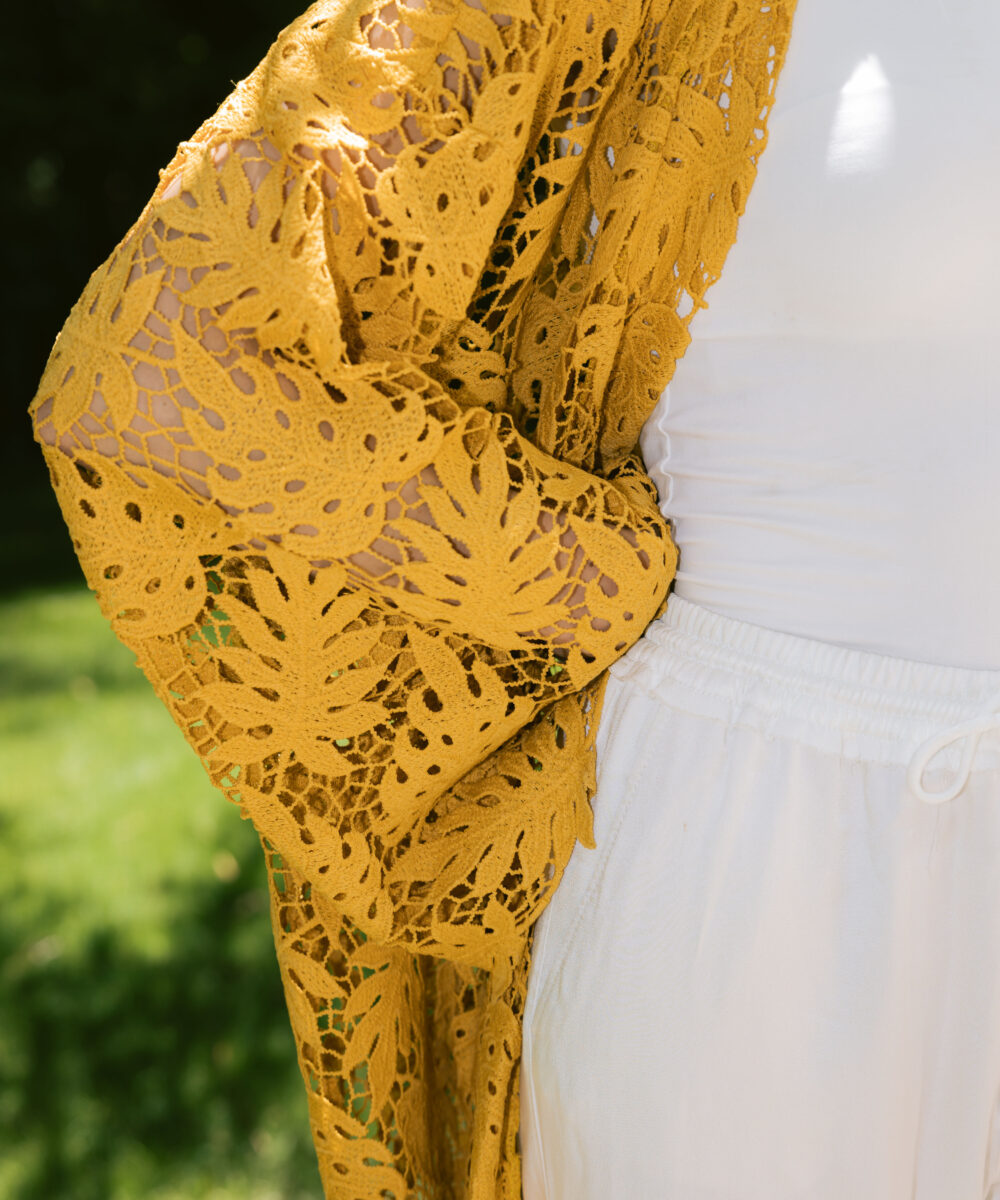 Ocre Floral Kimono - Image 7