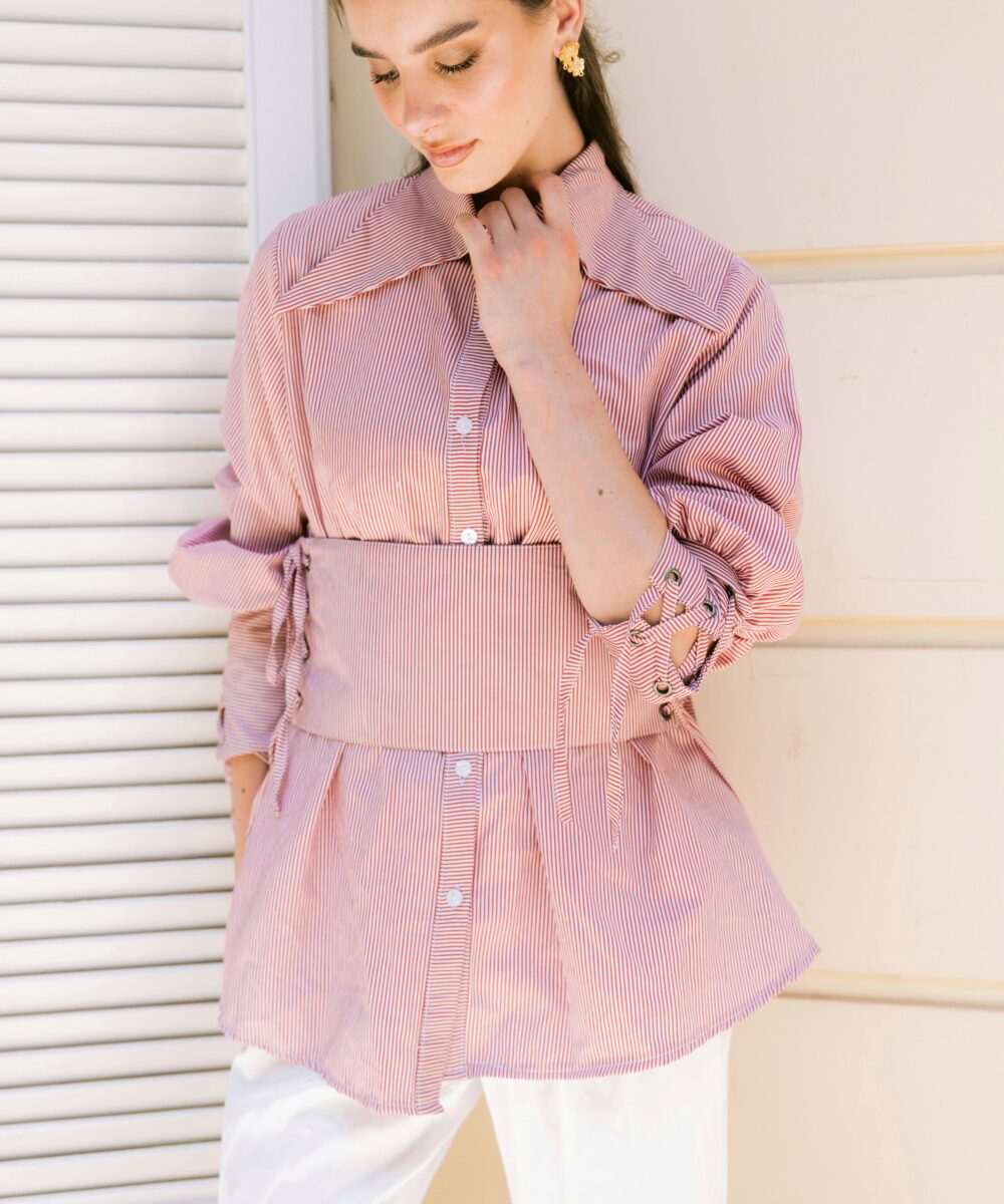 Valentina corsette poplin shirt - Image 3