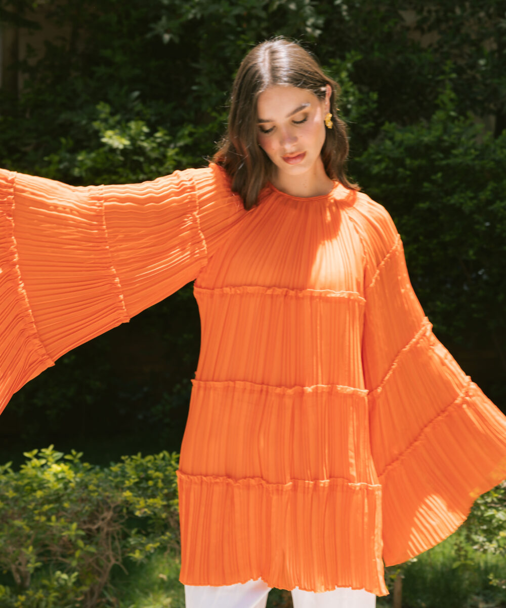 Gaia Layered Fan Top - orange - Image 3