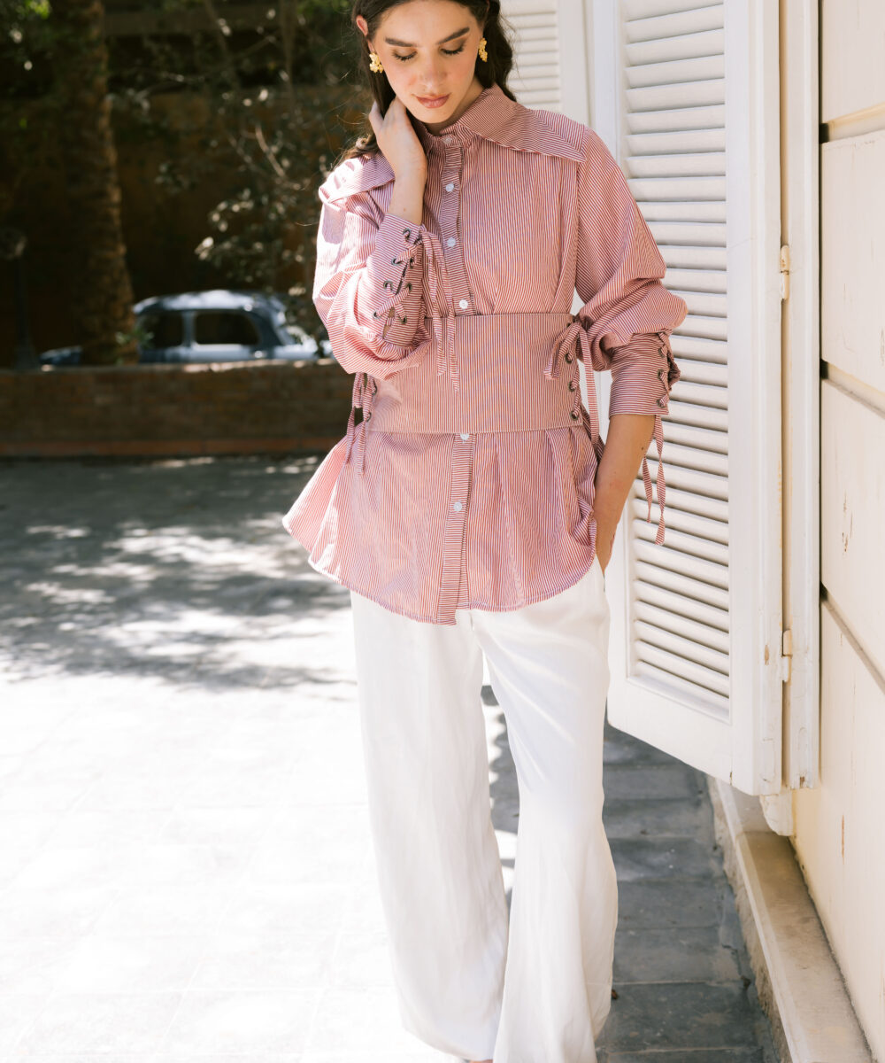 Valentina corsette poplin shirt