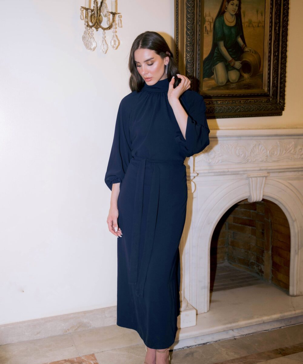 Not so Basic Dress - Navy Blue - Image 2