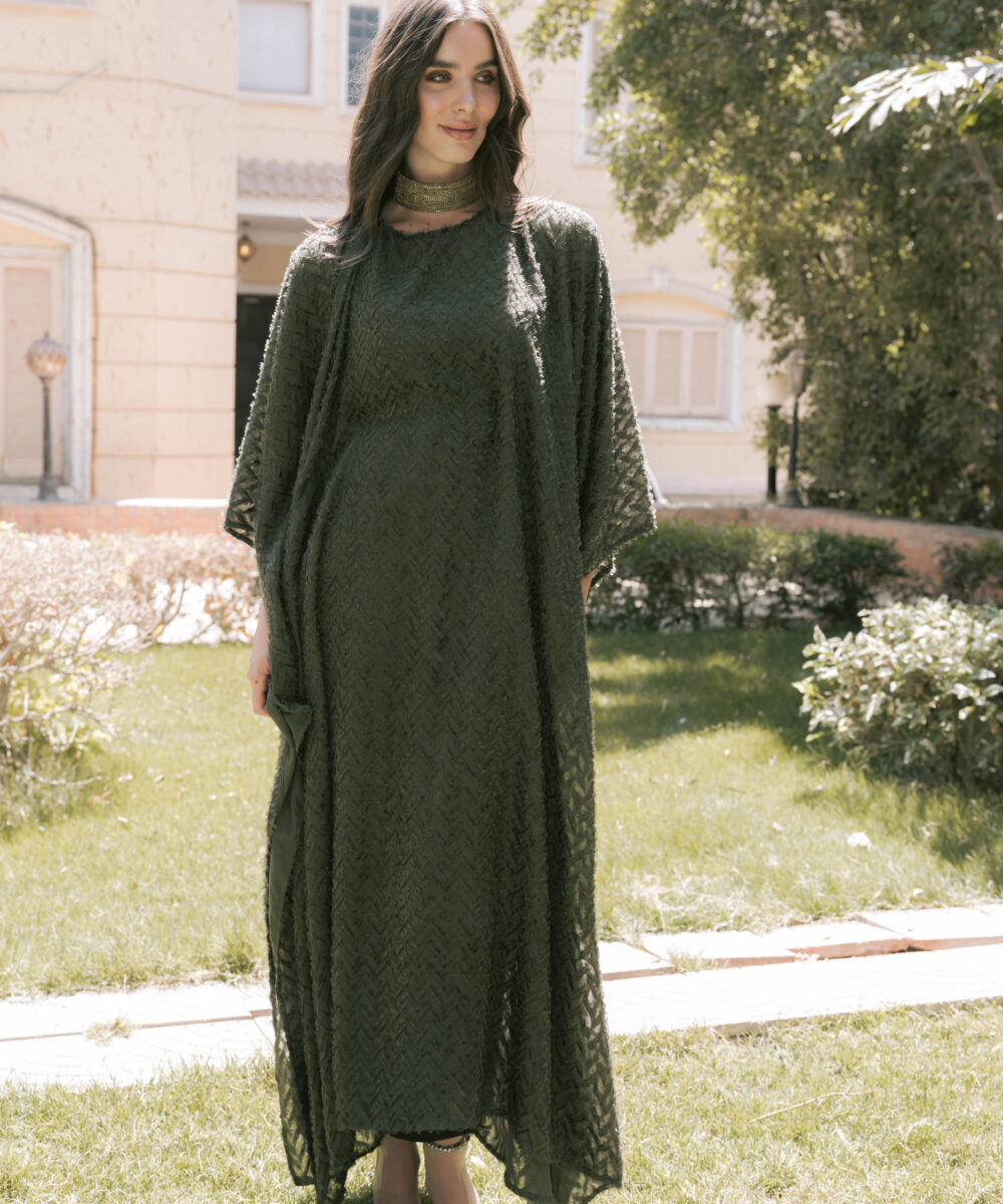 Tribal Olive Dress - Image 3