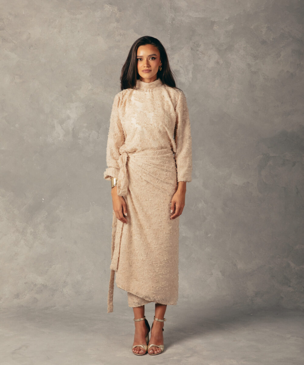 The Latin Draped Set - Beige - Image 8