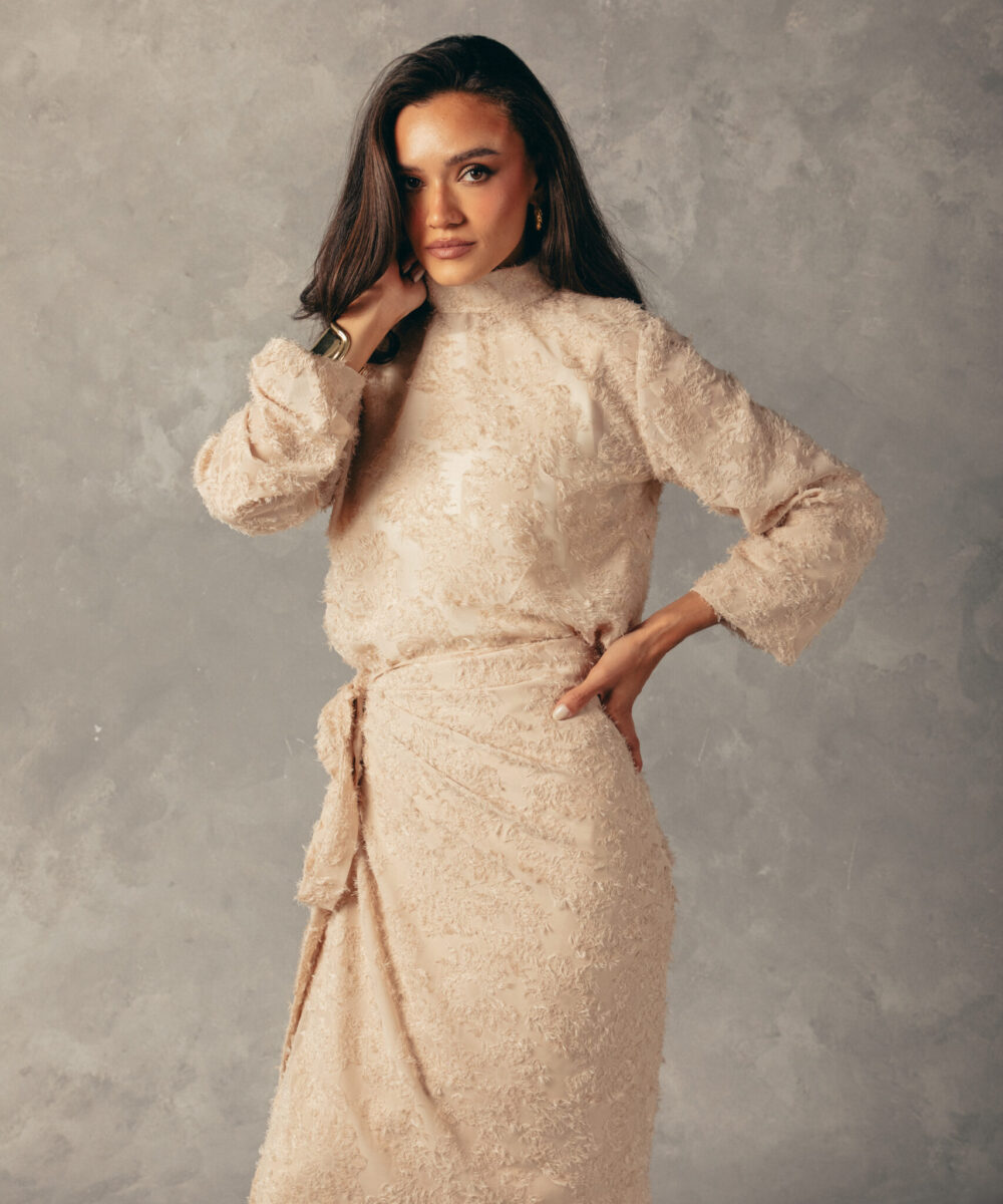 The Latin Draped Set - Beige - Image 5