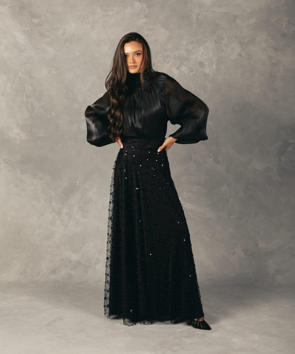 Black Embellished Skirt