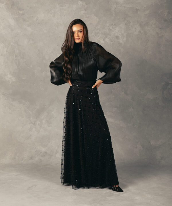 Black Embellished Skirt
