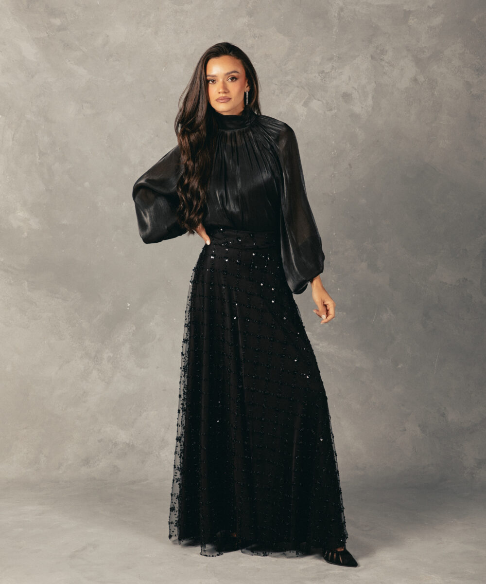 Black Embellished Skirt - Image 2